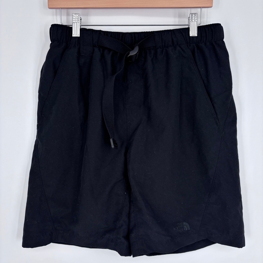 The North Face Belted Shorts Men S Black Performance Hiking Trail Outdoor Summer